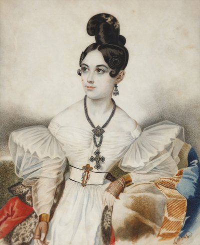 Apollonia Apollinaria Mikhailovna Vielgorskaya 1818-1887، 1830s. بواسطة Carl von Hampeln