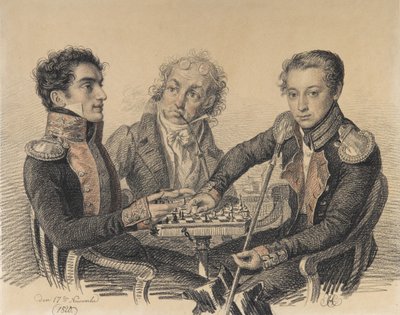 الكونت زاخار سيميونوفيتش خيرخوليدس 1797-1856 ، البارون أليكسي إيفانوفيتش تشيركاسوف 1799-1855. بواسطة Carl von Hampeln