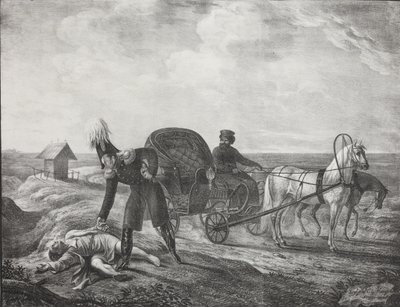 الإمبراطور ألكسندر الأول يساعد المحتاج ، 1820. بواسطة Carl von Hampeln