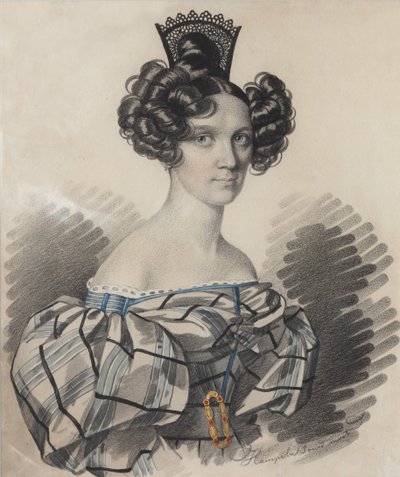 صورة لأولغا نيكولايفنا تاليزينا ، ني زوبوفا 1803-1882 ، أوائل ثلاثينيات القرن التاسع عشر. بواسطة Carl von Hampeln