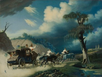 الترويكا خلال العاصفة الرعدية ، 1830s. بواسطة Carl von Hampeln