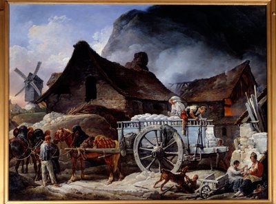 فرن الجبس في مونمارتر لوحة بقلم أنطوان ديت كارل فيرنيه (1758-1836) 1825 فونتين تشاليس. معهد متحف فرنسا بواسطة كارل فيرنت