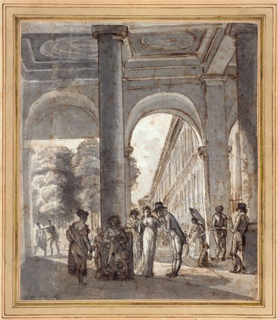 القصر الملكي عام 1810 (حبر على ورق) بواسطة كارل فيرنت