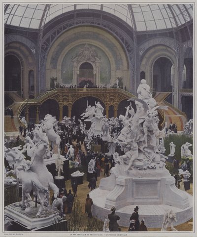 Central nave of the Grand Palais at the Exposition Universelle 1900, Paris (colour photo) بواسطة Carle de Mazibourg