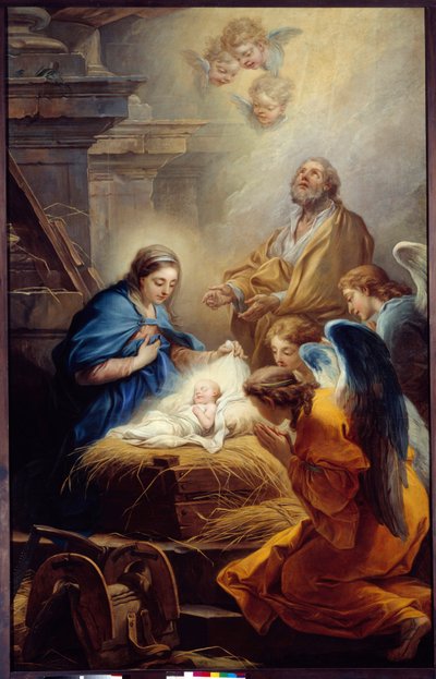 العشق من الملائكة لوحة لكارل فان لو (1705-1765) 1751 بريست ، متحف الفنون الجميلة بواسطة كارل فان لو