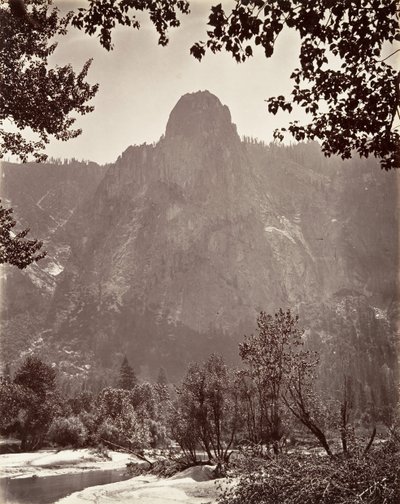 صخرة الحارس ، يوسمايت ، كاليفورنيا. 1872 ، طبع كاليفورنيا. 1876. بواسطة كارلتون إي واتكينز.