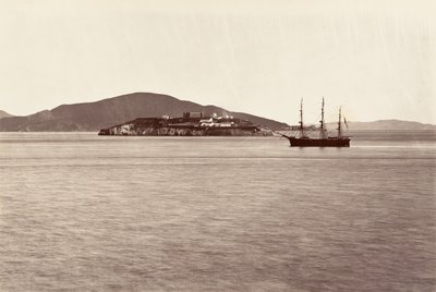 جزيرة الكاتراز ، سان فرانسيسكو ، 1868-69 ، طبع كاليفورنيا. 1876. بواسطة كارلتون إيمونز واتكينز