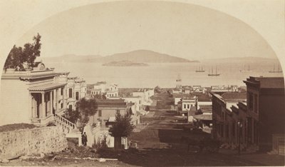 جزيرة الكاتراز وخليج سان فرانسيسكو ، في اتجاه الشمال ، 1880. بواسطة كارلتون إيمونز واتكينز