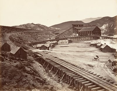 مطحنة الكوارتز من يوريكا وفلوم ، نيفادا ، 1875 ، طبعت كاليفورنيا. 1876. بواسطة كارلتون إيمونز واتكينز