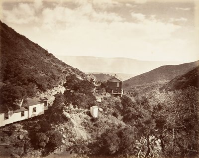 ينابيع الكبريت الساخنة ، سانتا باربرا ، 1876 ، مطبوعة كاليفورنيا. 1876. بواسطة كارلتون إيمونز واتكينز