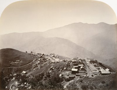 المدينة على التل ، نيو ألمادن ، 1863. بواسطة كارلتون إيمونز واتكينز