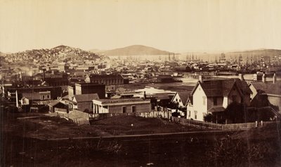 [واجهة المدينة من تل رينكون في عام 1860] بواسطة كارلتون واتكينز