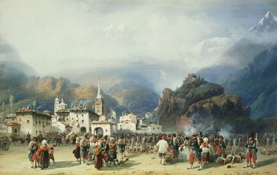 الحرب في إيطاليا: سوسا ، مونت سينيس ، بيفواك مع القوات الفرنسية ، 1859 بواسطة كارلو بوسولي