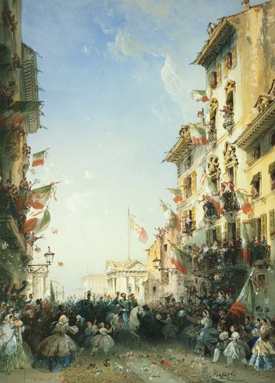 الحرب في إيطاليا: دخول ملك سردينيا إلى بريشيا ، 1859 بواسطة كارلو بوسولي