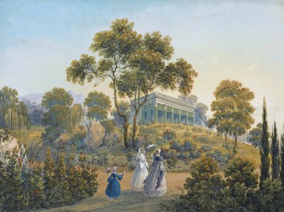 مشهد من Miskhor ، كاليفورنيا 1842 بواسطة كارلو بوسولي