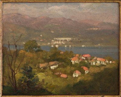 منظر طبيعي في لومباردي ، سبتمبر 1921 (زيت على ورق مقوى) بواسطة كارلو جروسي