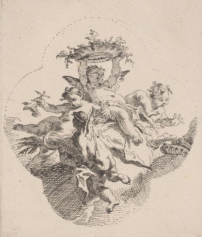 Putti عقد الزهور ، 1725-1775. بواسطة كارلو إينوسينزو كارلوني