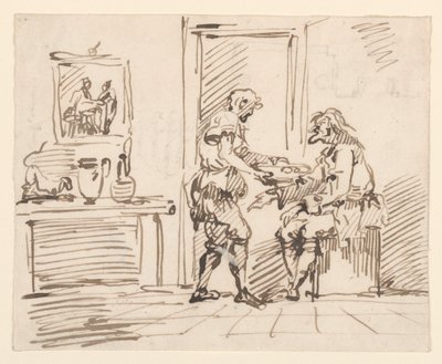 رسم، مشهد من النوع، 1725-1725-50 بواسطة كارلو مارشوني