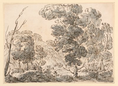 رسم، طريق في بلد جبلي، 1770-1786 بواسطة كارلو مارشوني