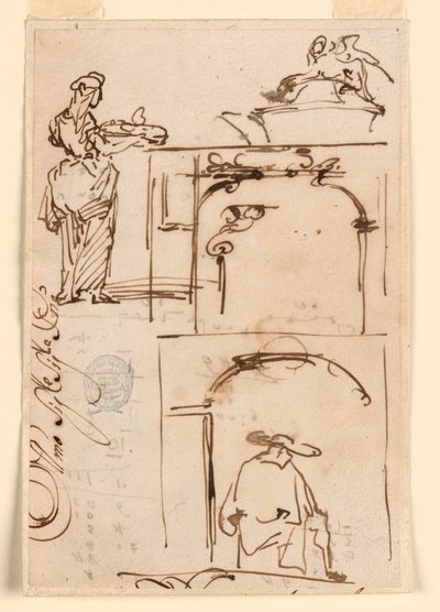 رسم، اسكتشات تخطيطية، 1725-50 بواسطة كارلو مارشوني