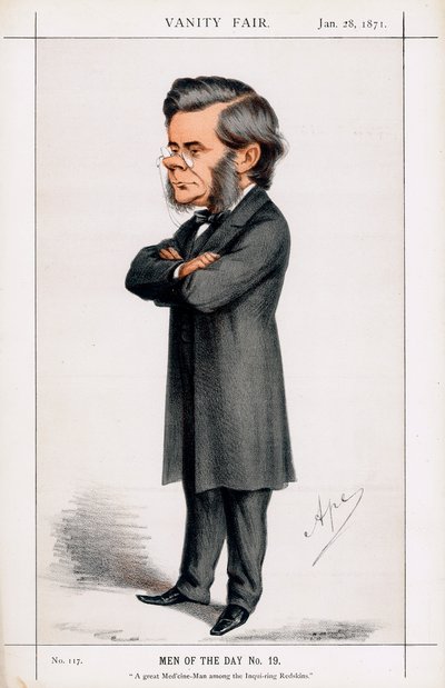 توماس هنري هكسلي ، عالم الأحياء البريطاني ، 1871 بواسطة كارلو بيليجريني