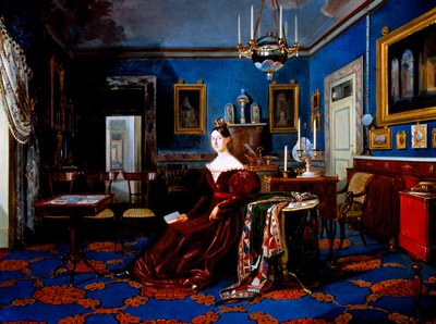Portrait of Maria Cristina of Savoy in palace of Caserta (oil on canvas) بواسطة كارلو دي فالكو