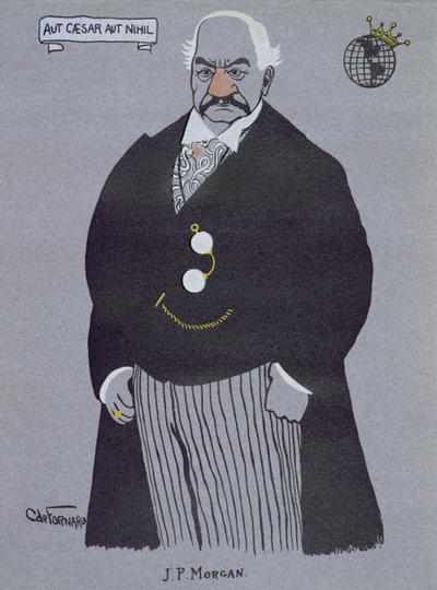 صورة كاريكاتورية لجون بيربونت مورغان (1837-1913) من "مليونيرات أمريكا" بواسطة كارلو دي فورنارو
