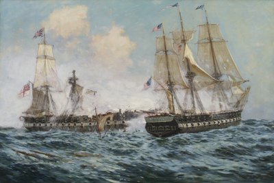 الارتباط بين دستور الفرقاطة الأمريكي و HMS Java ، 1896 بواسطة Carlton Theodore Chapman