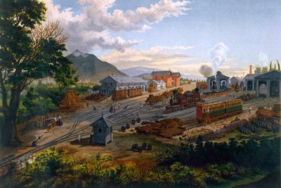 محطة في أوريزابا ، 1878 بواسطة كاسيميرو كاسترو