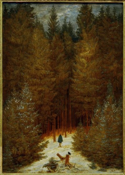 The Chasseur in the Forest (غابة التنوب المغطاة بالثلوج ، شجرة التنوب بواسطة كاسبار ديفيد فريدريش