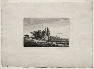 جسر المشاة مع الصليب قبل الأشجار في النهر ، ج 1803. بواسطة كاسبار ديفيد فريدريش