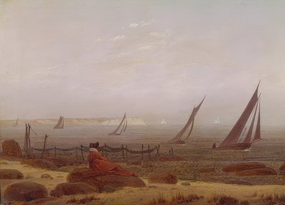 امرأة على البحر. حوالي عام 1818 بواسطة كاسبار ديفيد فريدريش