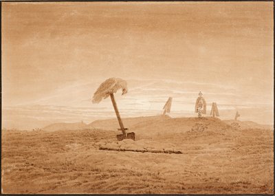 المناظر الطبيعية مع القبور ، كاليفورنيا 1836 بواسطة كاسبار ديفيد فريدريش