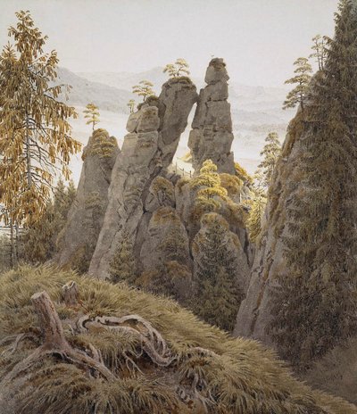 The Rock Gates in Neurathen ، بين عامي 1826 و 1828. بواسطة كاسبار ديفيد فريدريش