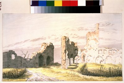 منظر "" لأطلال دير دير إلدينا في إلدن) لوحة مائية لكاسبر ديفيد فريدريش (1774-1840) متحف بوشكين في القرن التاسع عشر بموسكو بواسطة كاسبار ديفيد فريدريش