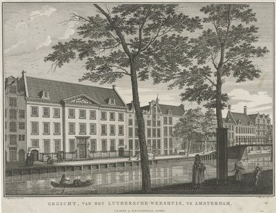 منظر لدار الأيتام اللوثرية في أمستردام وجه دار Luthersche للأيتام في أمستردام (العنوان على الجسم) بواسطة بيتر واجنار (الثاني)