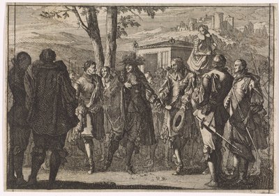 أسر الجنود الإنجليز الملك تشارلز الأول ملك إنجلترا عام 1647 بواسطة كاسبار لويكن (منسوب إلى)