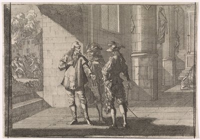 ماسانييلو يتحدث إلى اثنين من النبلاء في الكنيسة ، 1647 بواسطة كاسبار لويكن (منسوب إلى)