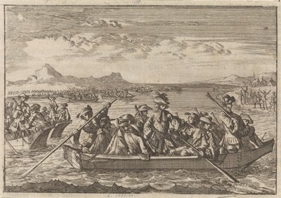 طارد الولدان من سافوي وعادوا إلى بلادهم في قوارب عبر بحيرة جنيف ، 1689 بواسطة كاسبار لويكن
