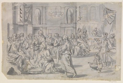 غسل اقدام الرسول بطرس بواسطة Caspar Menneler