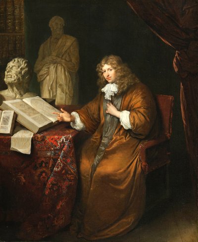 "" Portrait de Abraham van Lennep (1627-1678) "" (صورة شخصية لهواة الجمع أبراهام فان لينيب) Peinture de Caspar Netscher (1639-1684) بواسطة كاسبار نيتشر