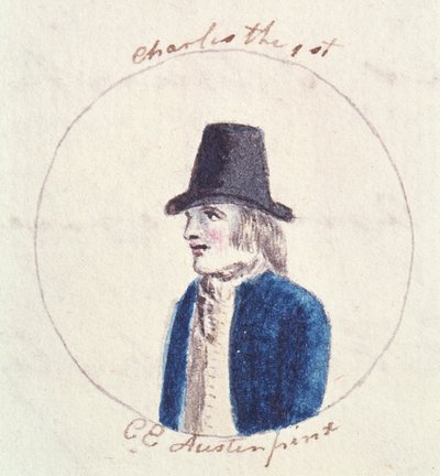تشارلز الأول ، ج .1790 (قلم وحبر ومرحاض على ورق) بواسطة كاساندرا أوستن