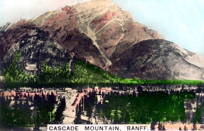 Cascade Mountain ، بانف ، ألبرتا ، كندا ، c1920s. بواسطة Cavenders Ltd
