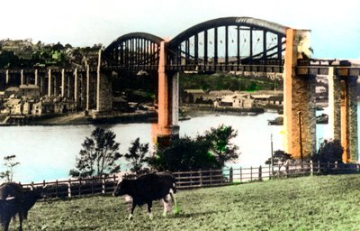 جسر رويال ألبرت ، سالتاش ، كورنوال ، 1926. بواسطة Cavenders Ltd