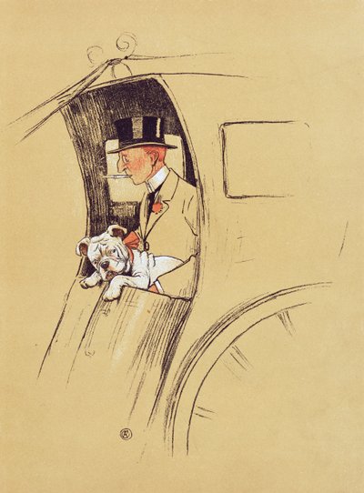 Hansom Cab (طباشير وقلم تلوين على ورق) بواسطة سيسيل تشارلز وندسور الدين
