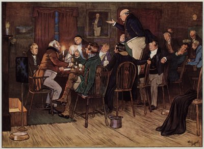 رسم توضيحي لأوراق بيكويك لسيسيل ألدن (ليثو ملون) بواسطة Cecil Charles Windsor Aldin