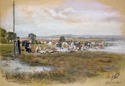 ألبرت - المرحلة الثانية ، 1000 ياردة ، معسكر بيسلي ، 1893 (مرحاض وغواش على ورق) بواسطة Cecil Cutler
