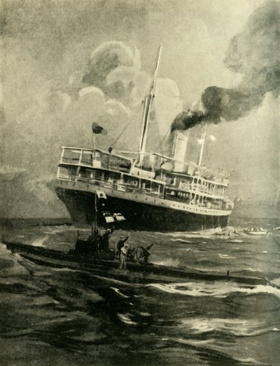 غرق الفالبة ، الحرب العالمية الأولى ، 28 مارس 1915 ، ج 1920. بواسطة سيسيل كينغ