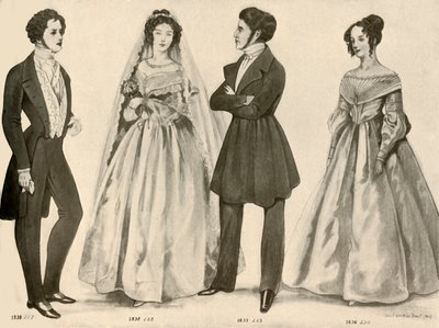 ملابس من 1836-1847 ، 1907 ، 1937. بواسطة سيسيل تروت