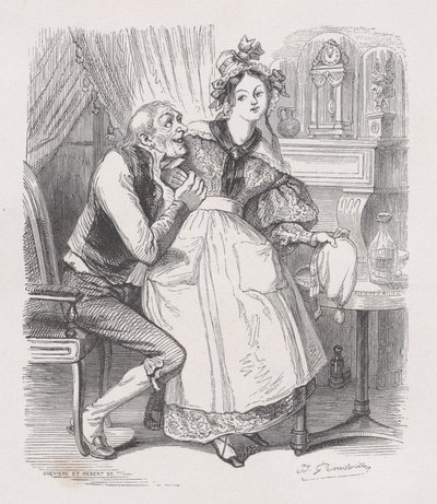 البكالوريوس القديم من الأعمال الكاملة ل Béranger ، 1836 بواسطة لويس هنري بريفير